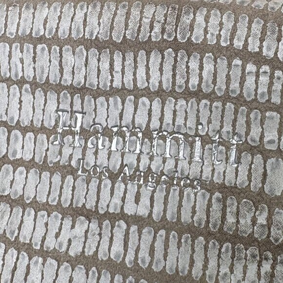 HAMMIT TONY Small Gray White Snakeskin Embossed Cow Leather Stud Crossbody - Picture 4 of 10